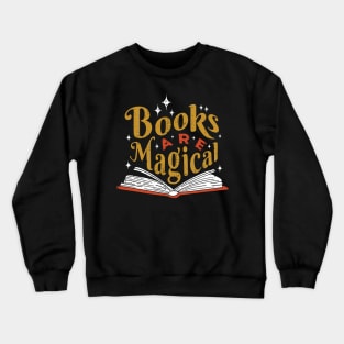 Vintage Books Are Magical // Retro Book Lover Avid Reader Crewneck Sweatshirt